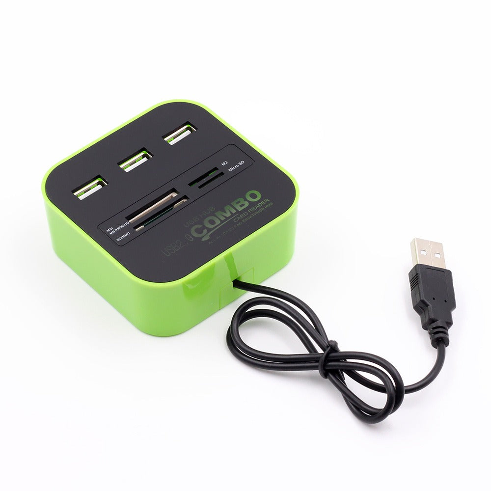USB HUB Combo All In One USB 2.0 Micro SD High Speed Card Reader 3 Ports Adapter Connector For Tablet PC Computer Laptop - Free Shipping - Aurelia Clothing