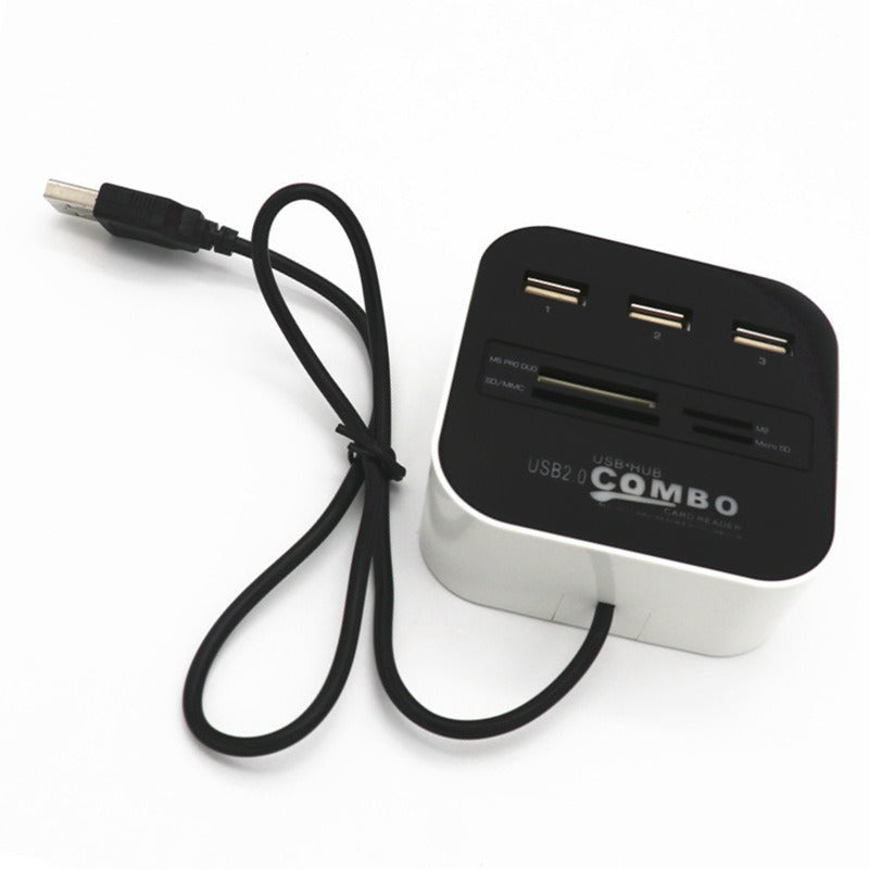 USB HUB Combo All In One USB 2.0 Micro SD High Speed Card Reader 3 Ports Adapter Connector For Tablet PC Computer Laptop - Free Shipping - Aurelia Clothing