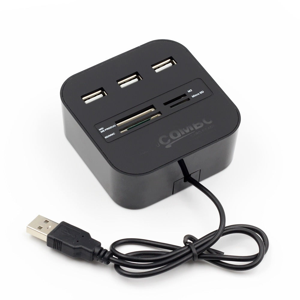 USB HUB Combo All In One USB 2.0 Micro SD High Speed Card Reader 3 Ports Adapter Connector For Tablet PC Computer Laptop - Free Shipping - Aurelia Clothing