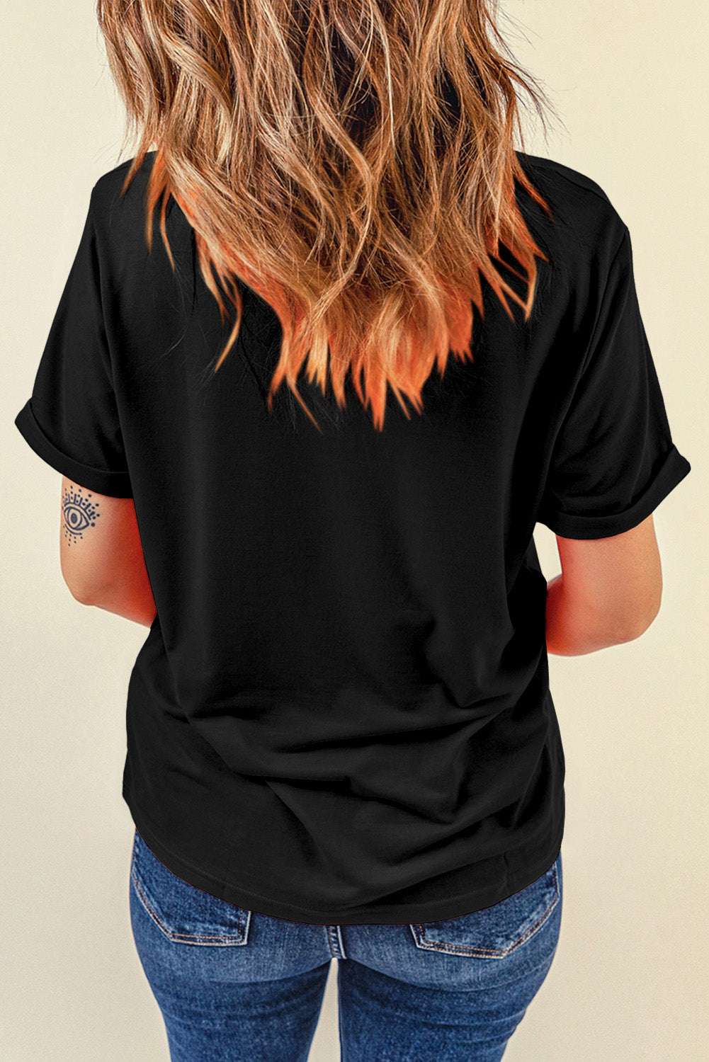US Flag Round Neck Short Sleeve T-Shirt - Aurelia Clothing