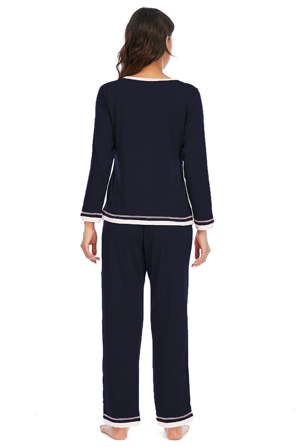 V-Neck Top and Pants Lounge Set - Aurelia Clothing