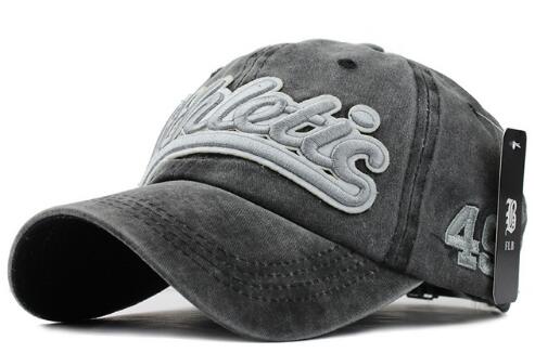 Washed Denim Baseball cap Snapback Hats Casquette Letter Embroidery Gorras - Aurelia Clothing