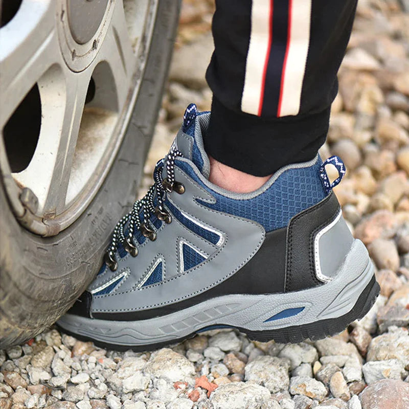 Work Reflection Anti-smashing Anti-pirecing Lightweight Breathable Mesh Steel Toe Men Safety Shoes - Free Shipping - Aurelia Clothing