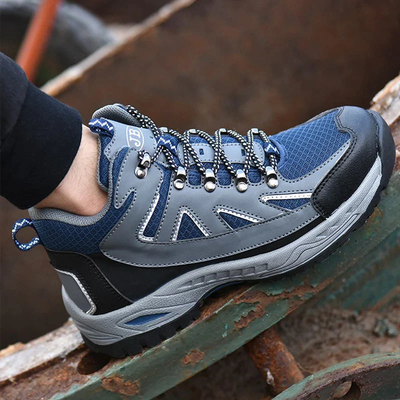 Work Reflection Anti-smashing Anti-pirecing Lightweight Breathable Mesh Steel Toe Men Safety Shoes - Free Shipping - Aurelia Clothing