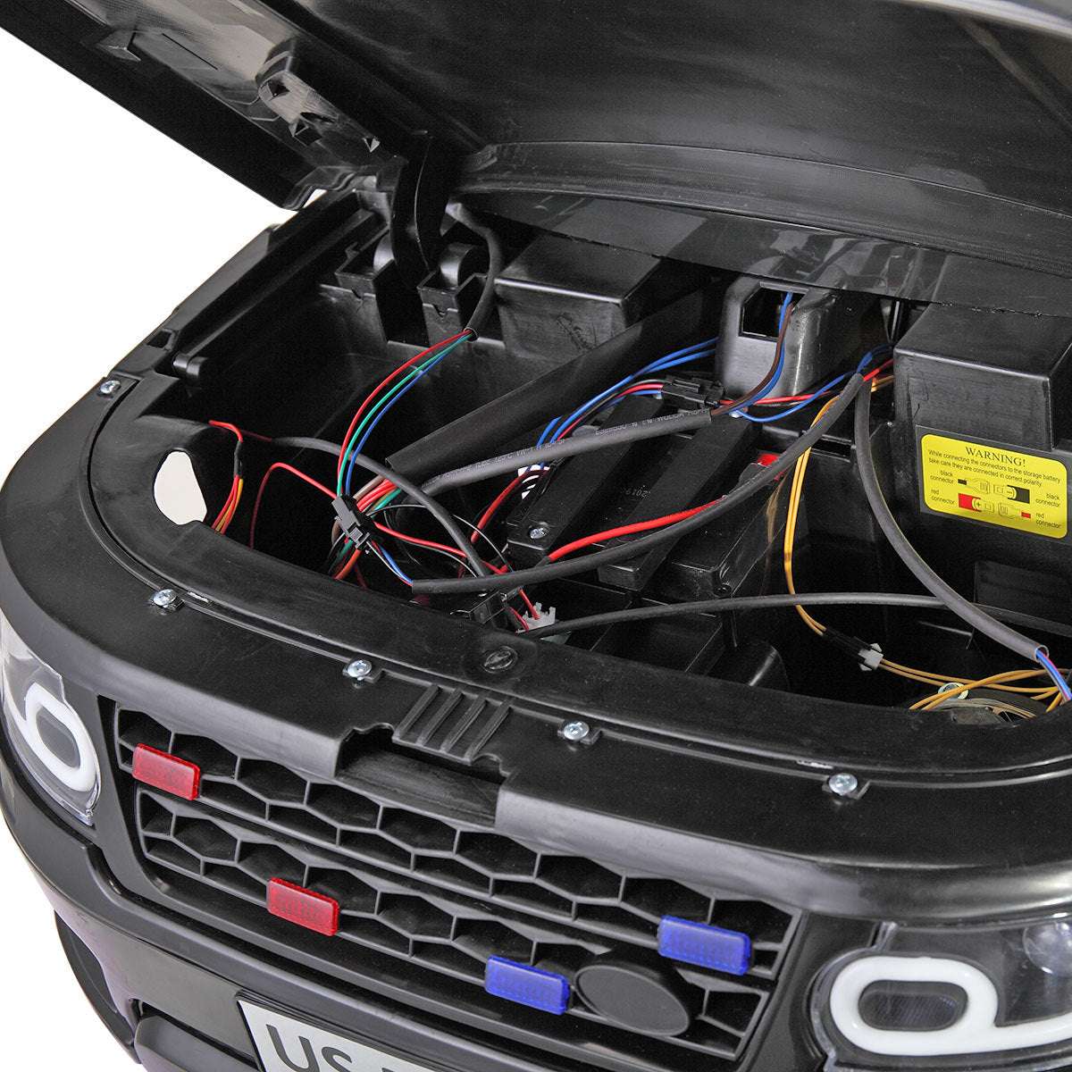 12V Kid Ride on Police Car with Parental Remote Control, Battery Powered Electric Truck with Siren, Flashing Lights,Music, Spring Suspension, Black - Free Shipping - Aurelia Clothing