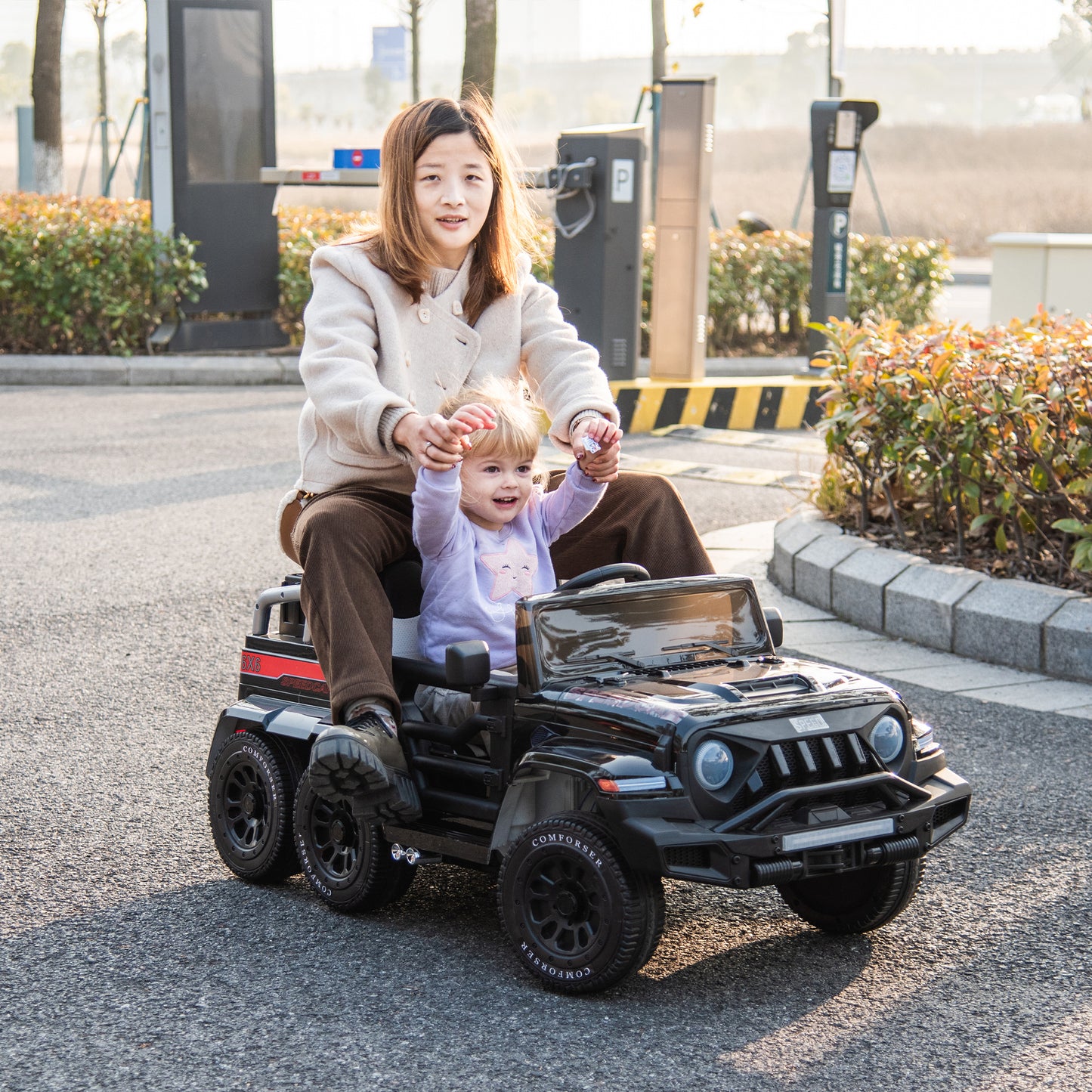 24V Ride On Car for Kids Battery Powered Ride On 4WD Toys with Remote Control,Parents Can Assist in Driving,Music and Lights - Free Shipping - Aurelia Clothing
