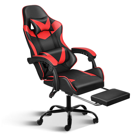 YSSOA Racing Video Backrest and Seat Height Recliner Gaming Office High Back Computer Ergonomic Adjustable Swivel Chair, With footrest, Black/redOffice Chairs - Free Shipping - Aurelia Clothing