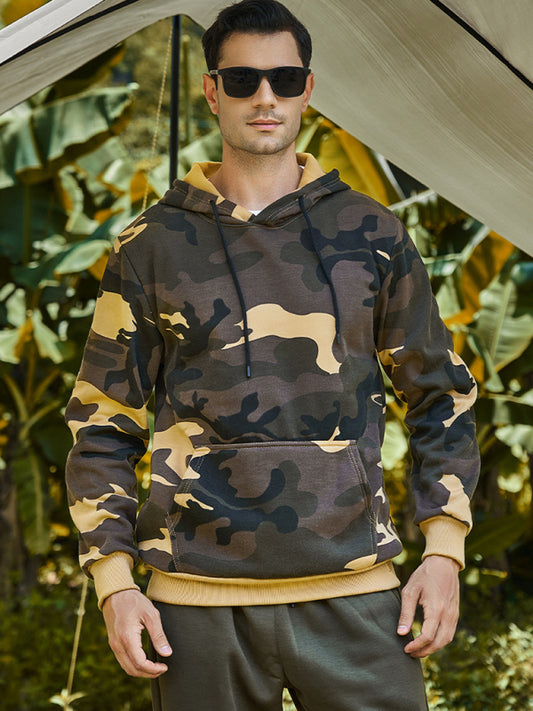 Men's casual camouflage print fashion hooded sweatshirt - Free Shipping - Aurelia Clothing