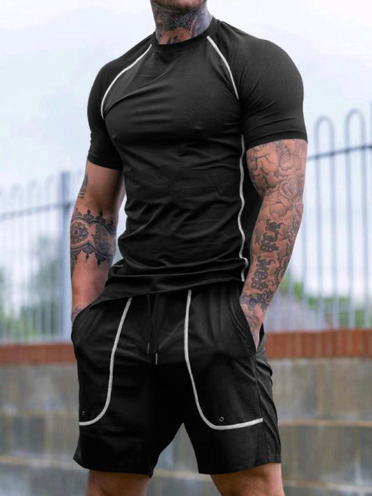 New sports tights men's running fitness clothing set - Free Shipping - Aurelia Clothing