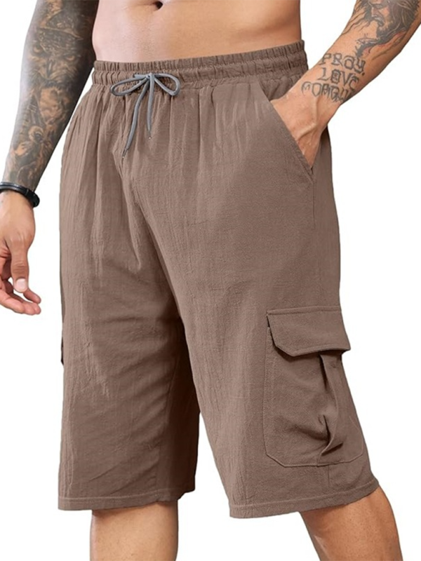 Multi-Pocket Drawstring Men's Beach Overalls - Free Shipping