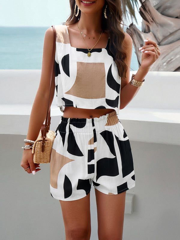 New women's fashion casual printed vest suit - Free Shipping - Aurelia Clothing