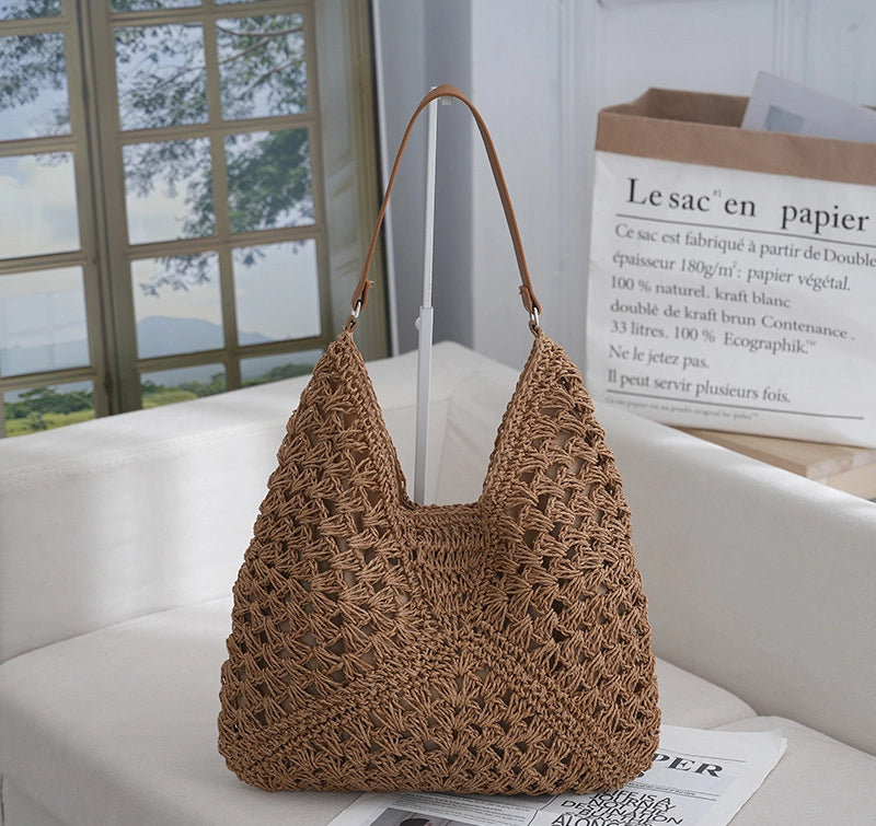 straw woven bag woven belt armpit bag - Free Shipping - Aurelia Clothing