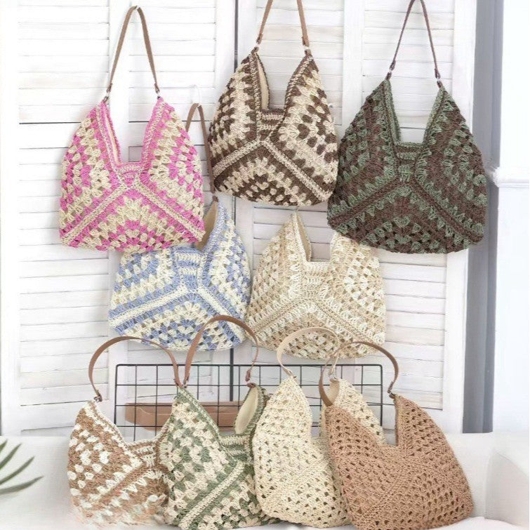 straw woven bag woven belt armpit bag - Free Shipping - Aurelia Clothing