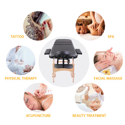 Massage Table Portable Massage Bed Lash Bed with Carrying Case SPA Table Height Adjustable, Salon Bed Face Cradle Bed - Free Shipping - Aurelia Clothing