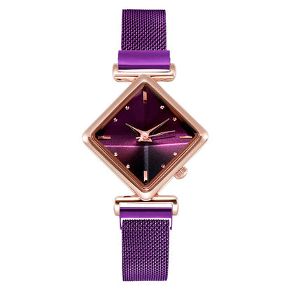 Women Square Watch Luxury Ladies Quartz Magnet Buckle Gradient Color Watches Relogio Feminino For Gift Clock - Free Shipping - Aurelia Clothing