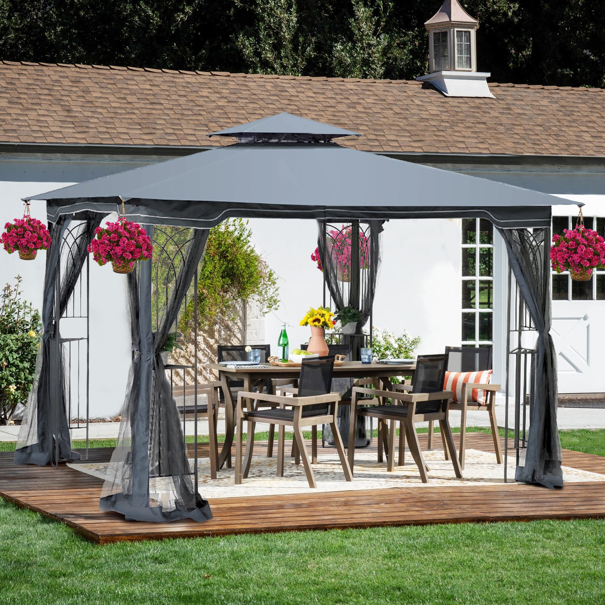 10 x 10 ft Patio Gazebo Tent - Free Shipping - Aurelia Clothing