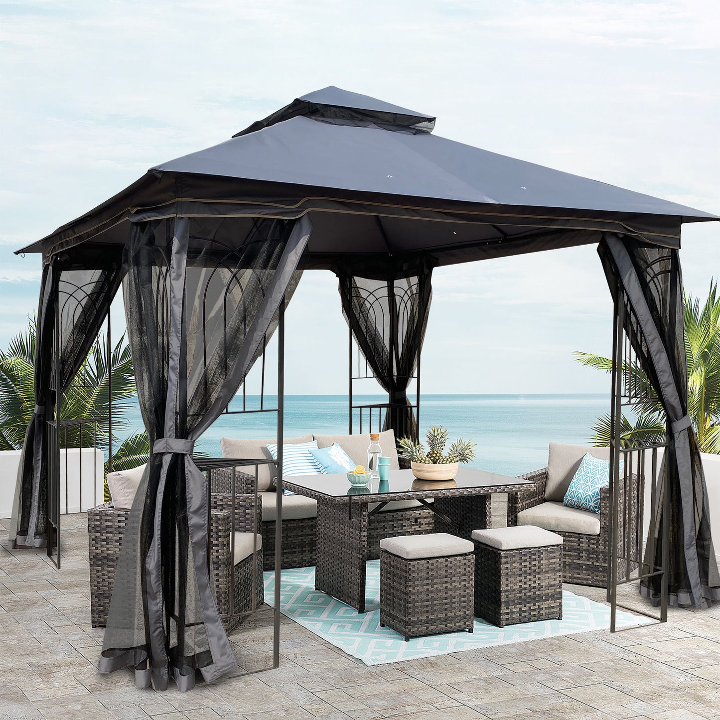 10 x 10 ft Patio Gazebo Tent - Free Shipping - Aurelia Clothing