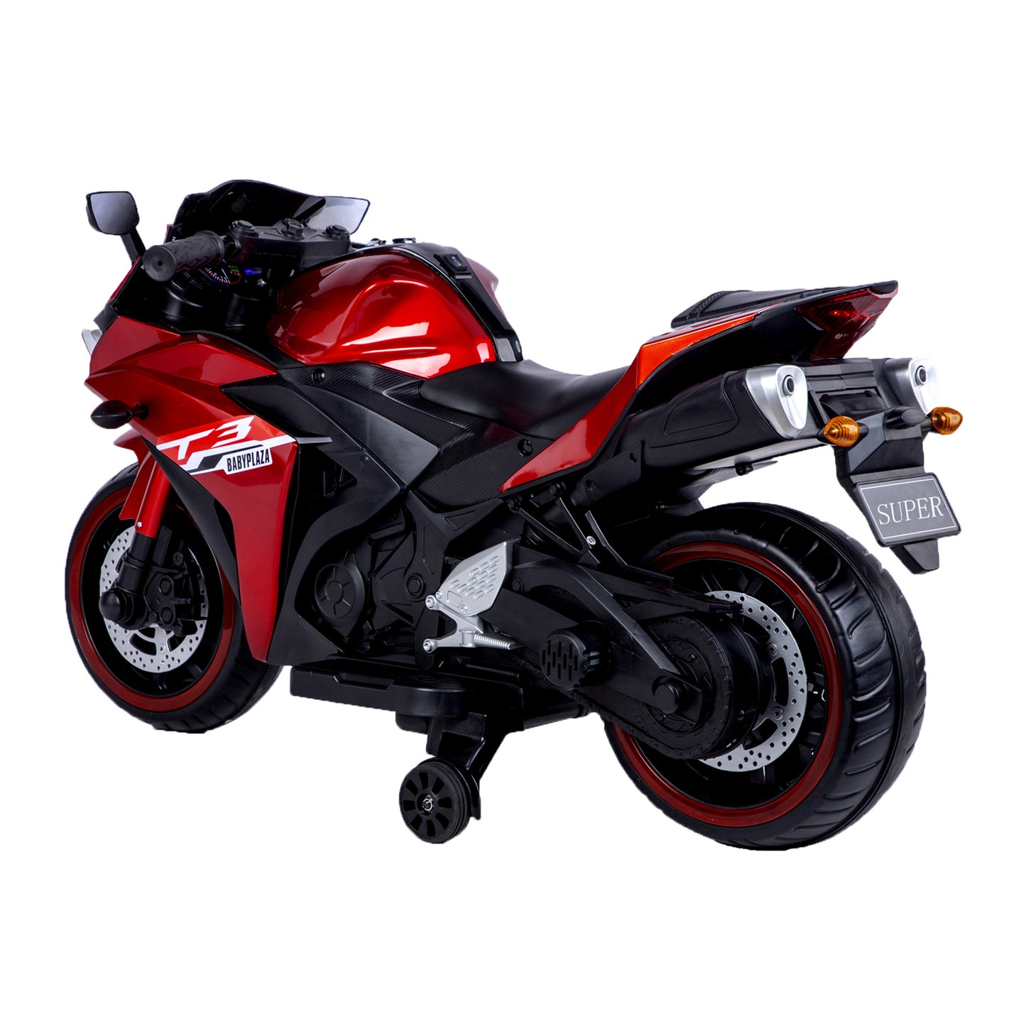 12V Motorcycle with Training Wheels  Free Shipping - Aurelia Clothing