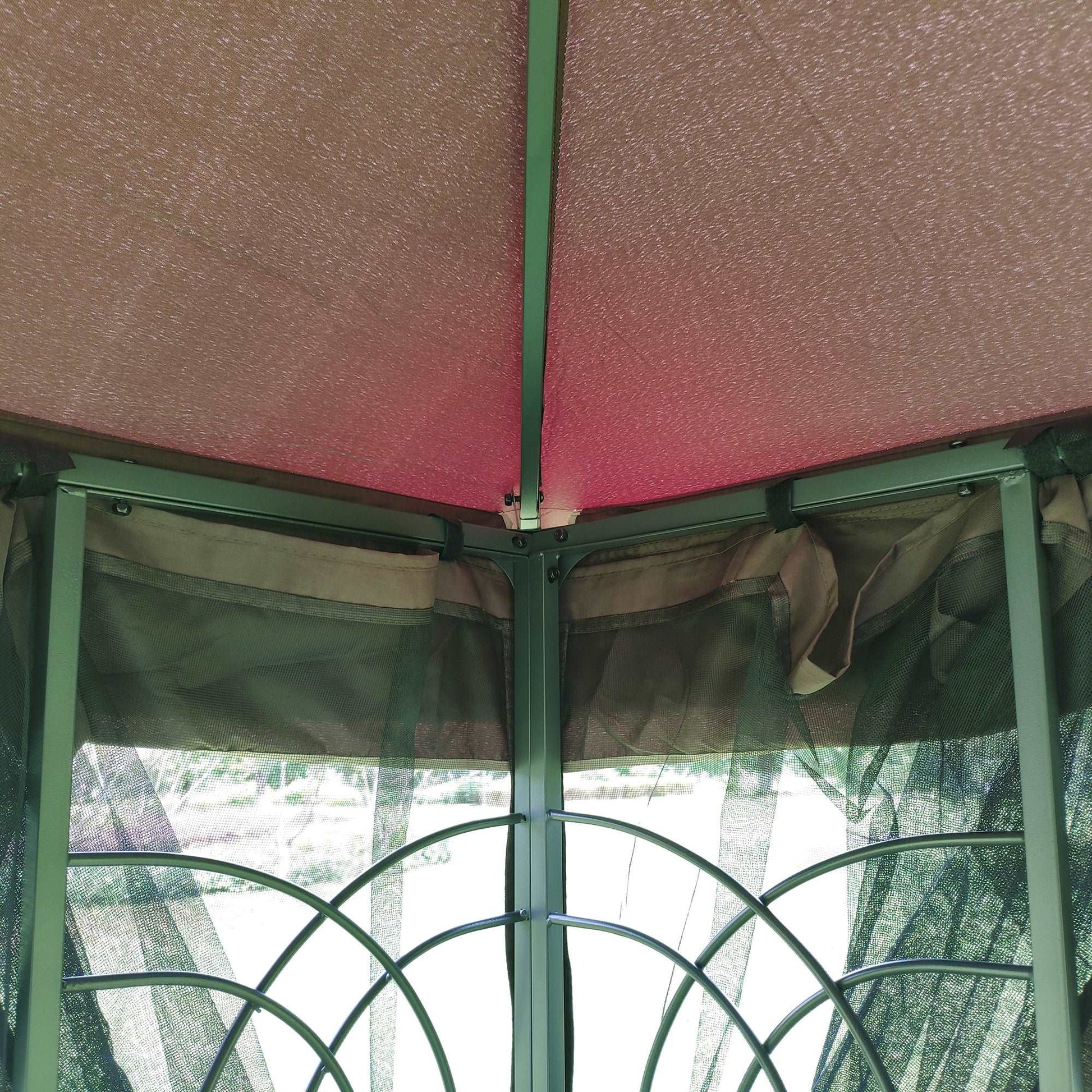 13x10 Outdoor Patio Gazebo Canopy Tent With Ventilated Double Roof And Mosquito net - Free Shipping - Aurelia Clothing