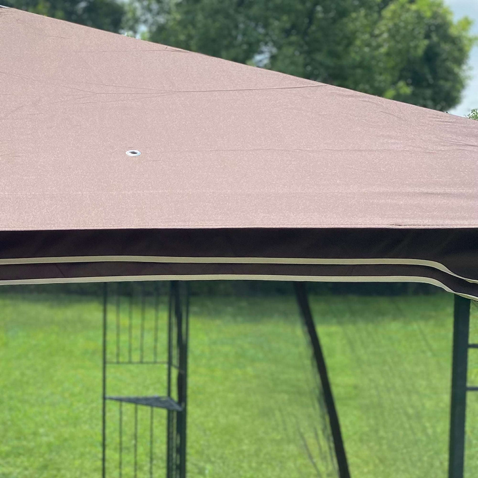 13x10 Outdoor Patio Gazebo Canopy Tent With Ventilated Double Roof And Mosquito net - Free Shipping - Aurelia Clothing