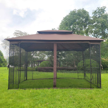 13x10 Outdoor Patio Gazebo Canopy Tent With Ventilated Double Roof And Mosquito net - Free Shipping - Aurelia Clothing