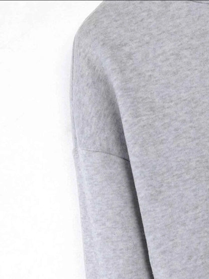 Zip-Up Collar Sweatshirt with Pocket - Free Shipping