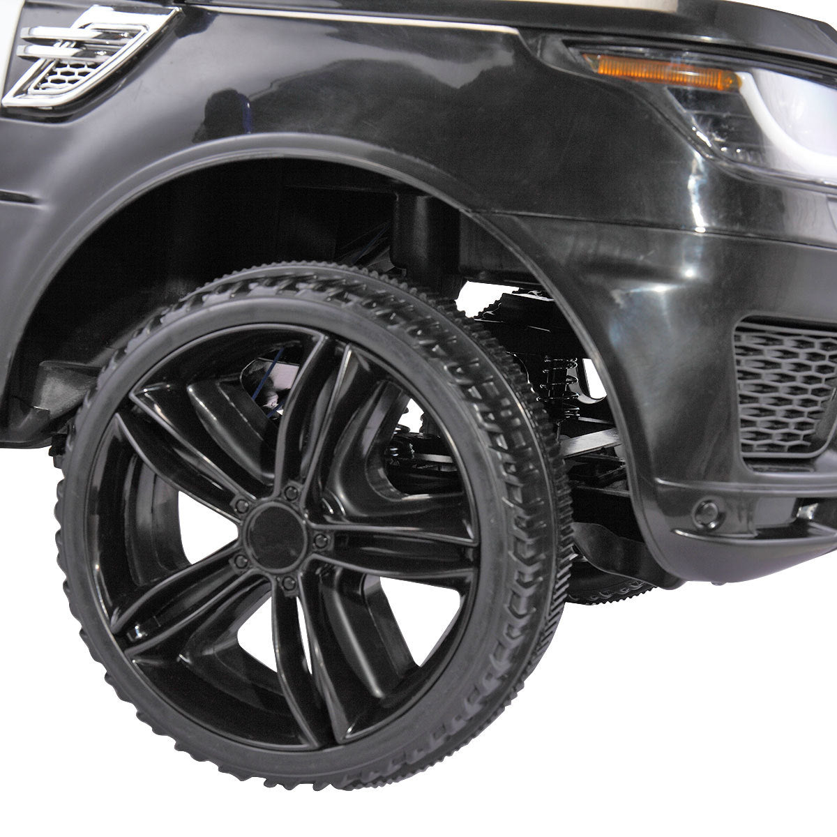 12V Kid Ride on Police Car with Parental Remote Control, Battery Powered Electric Truck with Siren, Flashing Lights,Music, Spring Suspension, Black - Free Shipping - Aurelia Clothing
