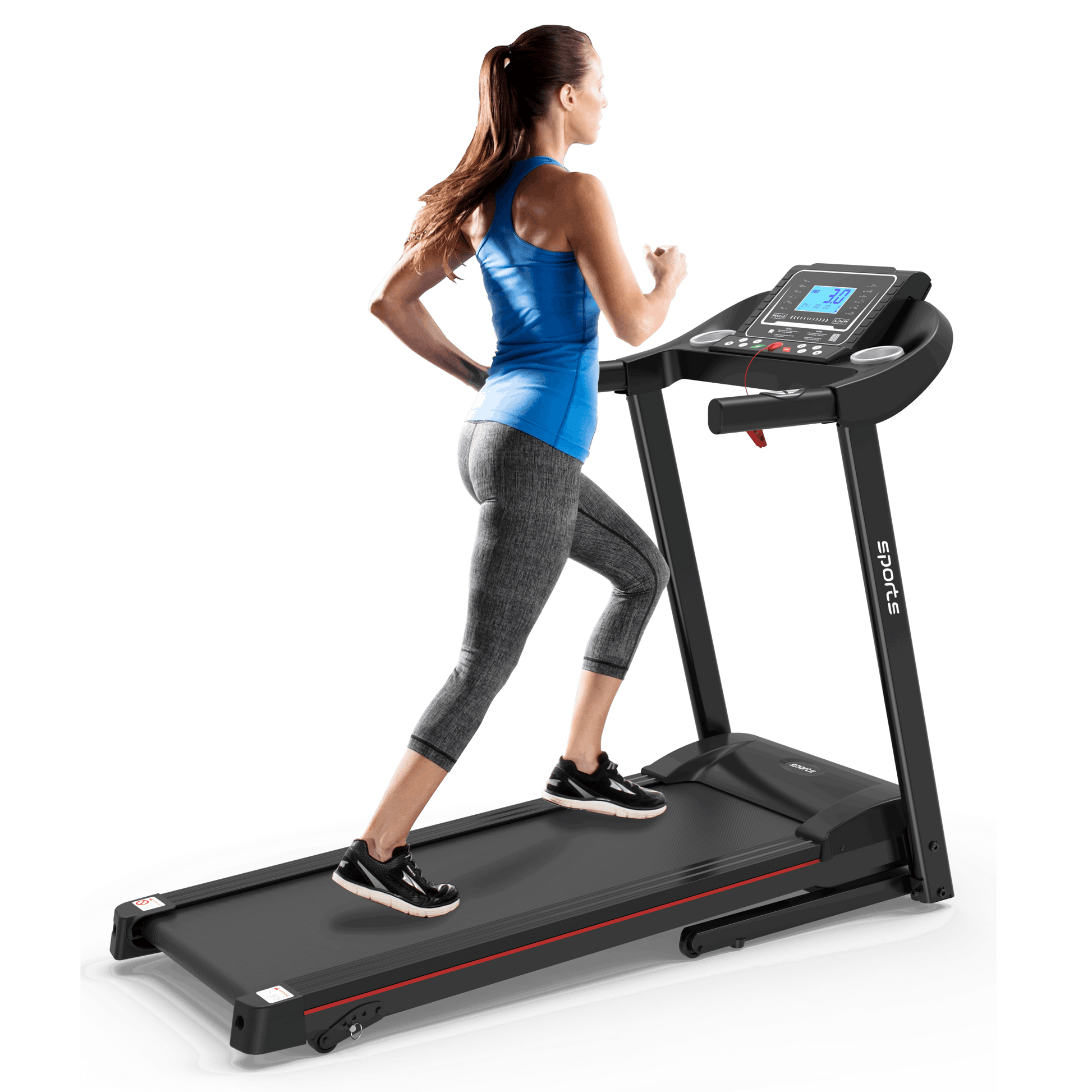 Fitshow App Home Foldable Treadmill with Incline, Folding Treadmill for Home Workout, Electric Walking Running Treadmill Machine 5" LCD Screen 250 LB Capacity Bluetooth Music - Free Shipping - Aurelia Clothing