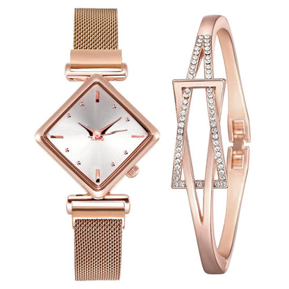 Women Square Watch Luxury Ladies Quartz Magnet Buckle Gradient Color Watches Relogio Feminino For Gift Clock - Free Shipping - Aurelia Clothing