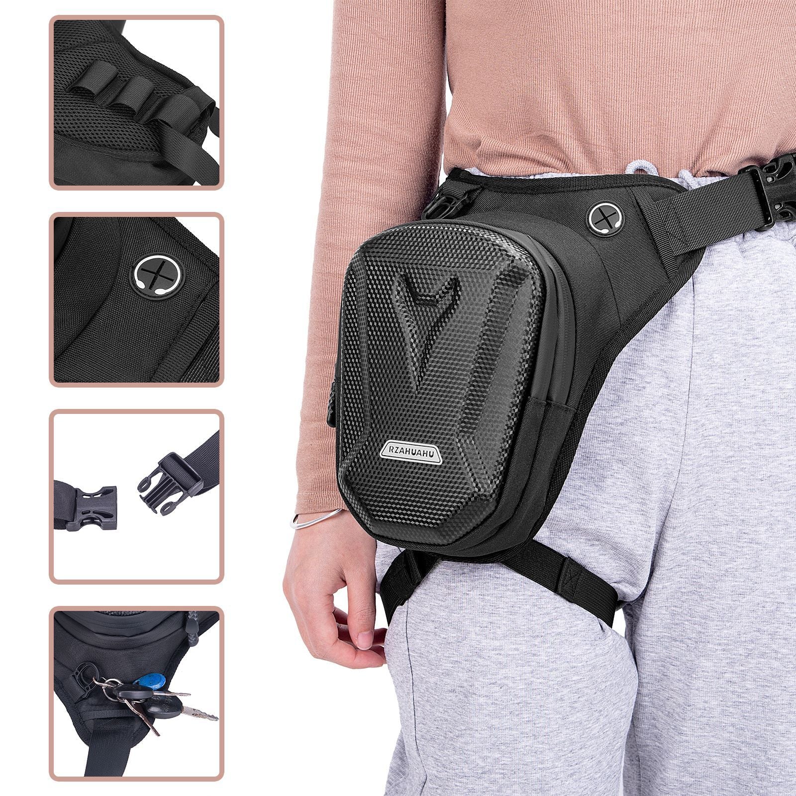 Rider Motorcycle Leg Bag Riding Bag Motorcycle Messenger Bag Men's Waist Bag Delivery Cross Bag Riding Backpack Waterproof - Free Shipping - Aurelia Clothing