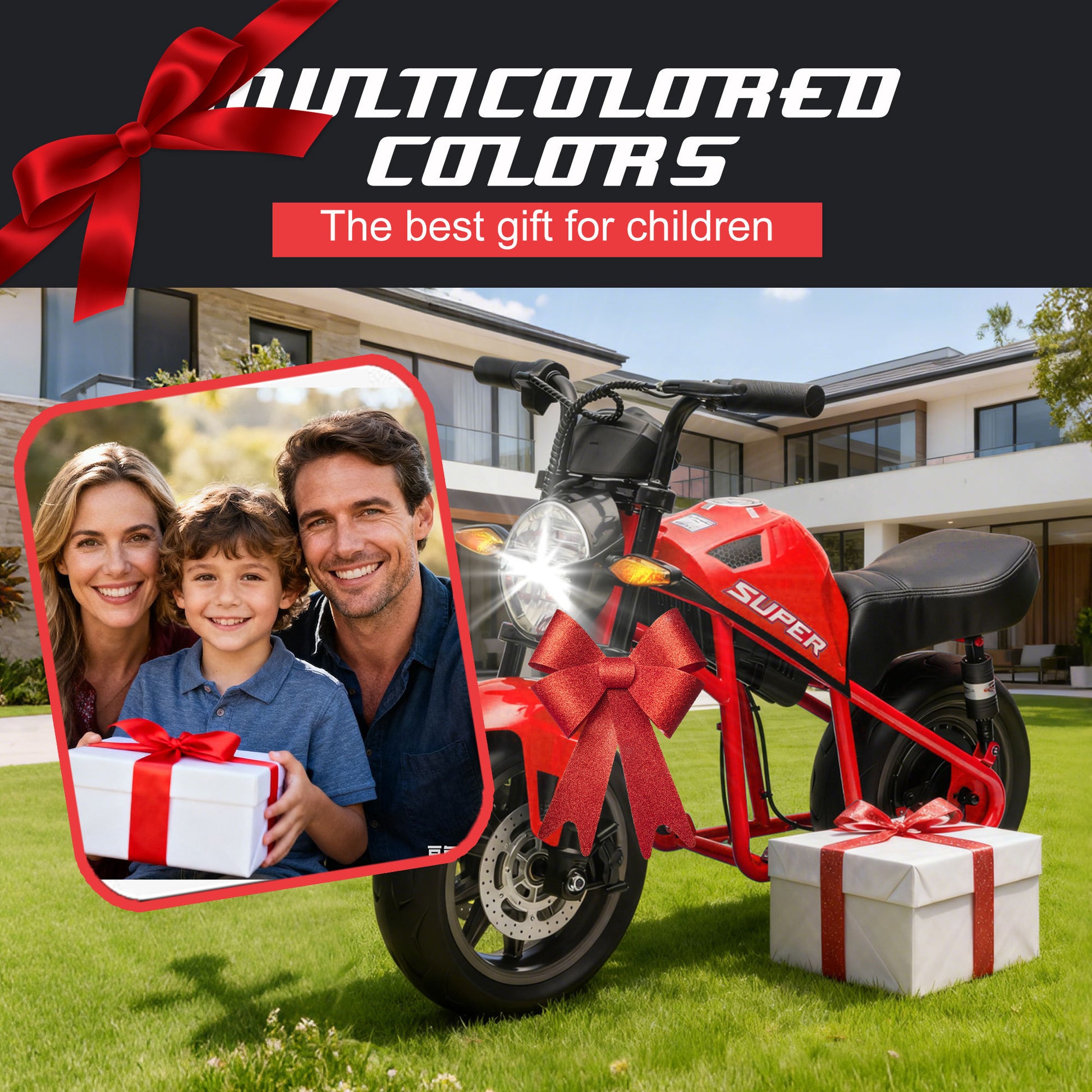 24V300W Kids Ride On XL Electric Toy Muscle Motorcycle-Free Shipping - Aurelia Clothing