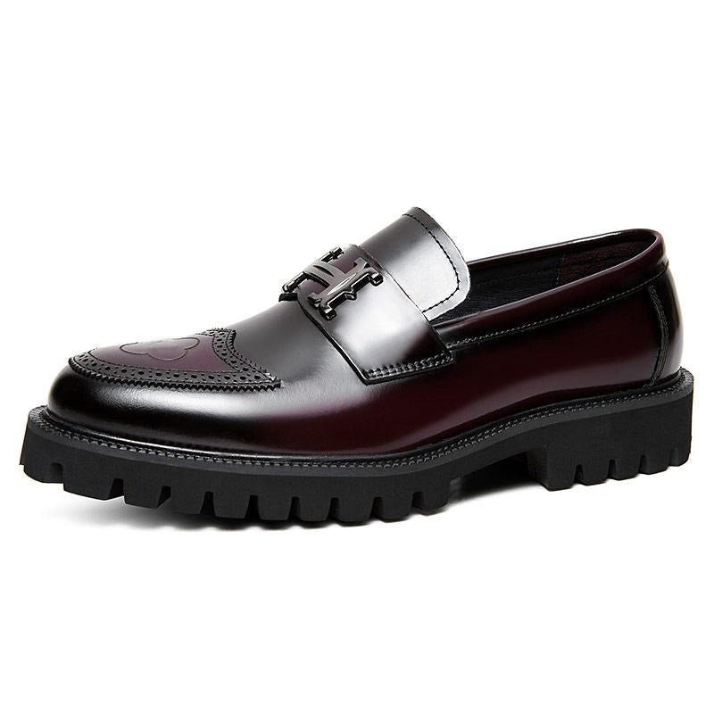 Open edge bead matte craft leather shoes, men's wiping color dual color upper, men's shoe cover - Free Shipping - Aurelia Clothing