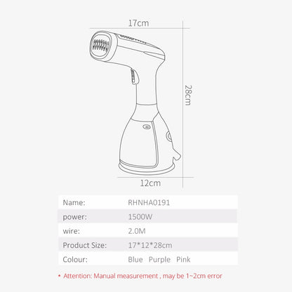 280ml Handheld Fabric Steamer 15 Seconds Fast-Heat 1500W Powerful Garment Steamer for Home Travelling Portable Steam Iron - Free Shipping - Aurelia Clothing