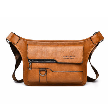 Men's large capacity waterproof chest bag large capacity crossbody bag shoulder bag ﻿