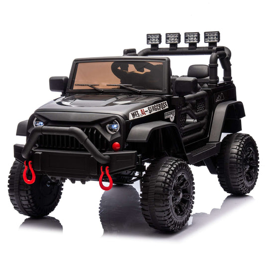 24V Kids Ride On Car W/Parents Remote Control,400W Motor,Four Wheel Suspension,Adjustable speed,USB,MP3,Music,Bluetooth,Large display screen,Power Display,Portable handle,Safety Belt for Kids Aged 3+. - Free Shipping