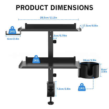 3 - Tier Multifunctional Desk Side Storage Rack - Organize Your Workspace Effortlessly - Free Shipping - Aurelia Clothing