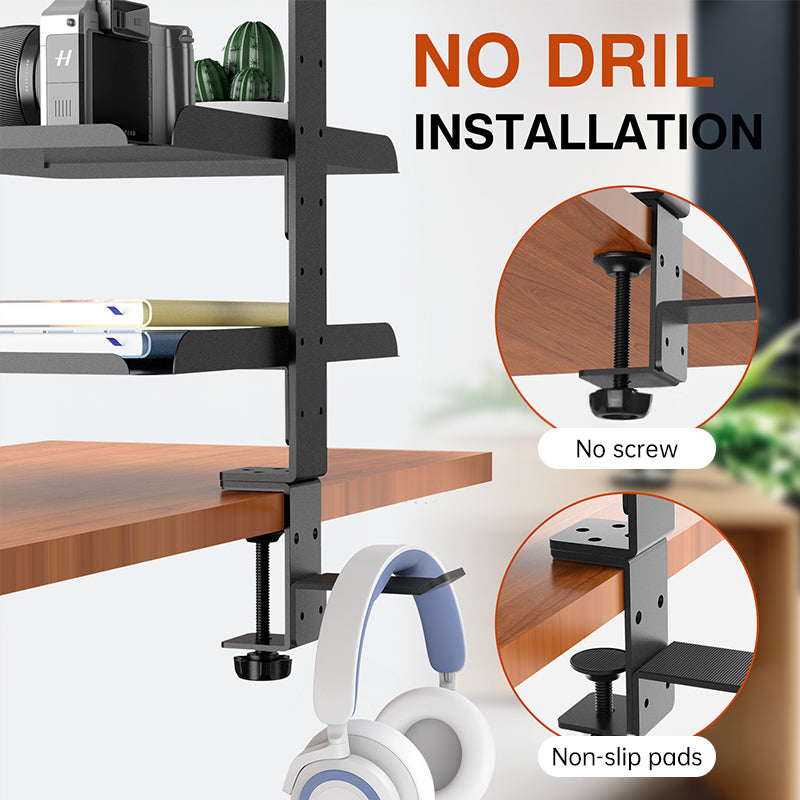 3 - Tier Multifunctional Desk Side Storage Rack - Organize Your Workspace Effortlessly - Free Shipping - Aurelia Clothing