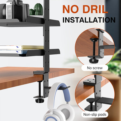 3 - Tier Multifunctional Desk Side Storage Rack - Organize Your Workspace Effortlessly - Free Shipping - Aurelia Clothing