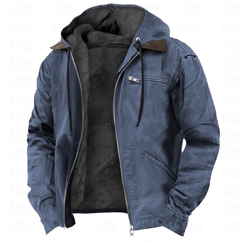 3D printed digital printed hooded sweatshirt with brown lining cotton jacket - Free Shipping - Aurelia Clothing