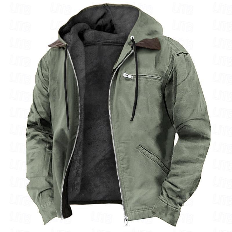 3D printed digital printed hooded sweatshirt with brown lining cotton jacket - Free Shipping - Aurelia Clothing