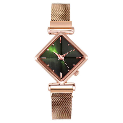 Women Square Watch Luxury Ladies Quartz Magnet Buckle Gradient Color Watches Relogio Feminino For Gift Clock - Free Shipping - Aurelia Clothing