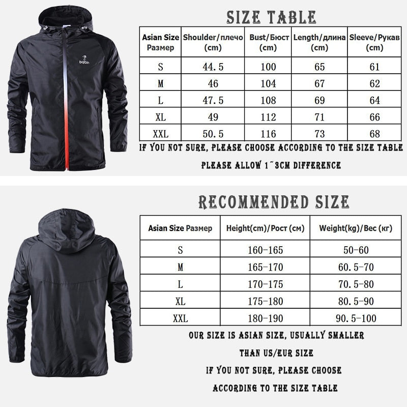 Spring Summer Mens Fashion Outerwear Windbreaker Men' S Thin Jackets Hooded Casual Sporting Coat Big Size - Free Shipping - Aurelia Clothing