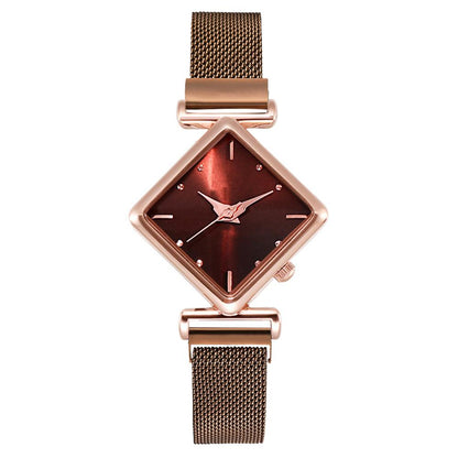 Women Square Watch Luxury Ladies Quartz Magnet Buckle Gradient Color Watches Relogio Feminino For Gift Clock - Free Shipping - Aurelia Clothing