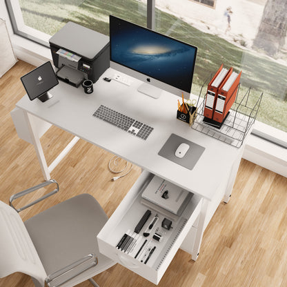 47.3'office desk with power outlet,3 drawers-Free Shipping