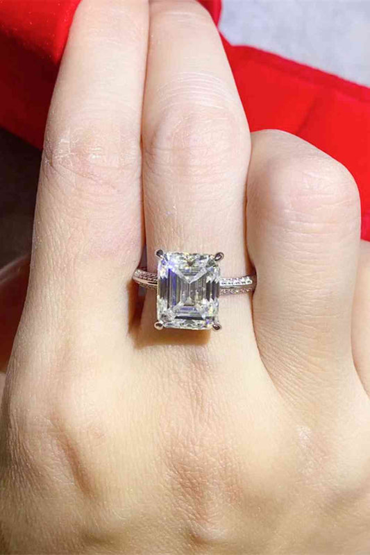 5 Carat Moissanite Platinum-Plated Ring - aurelia-clothing-8955