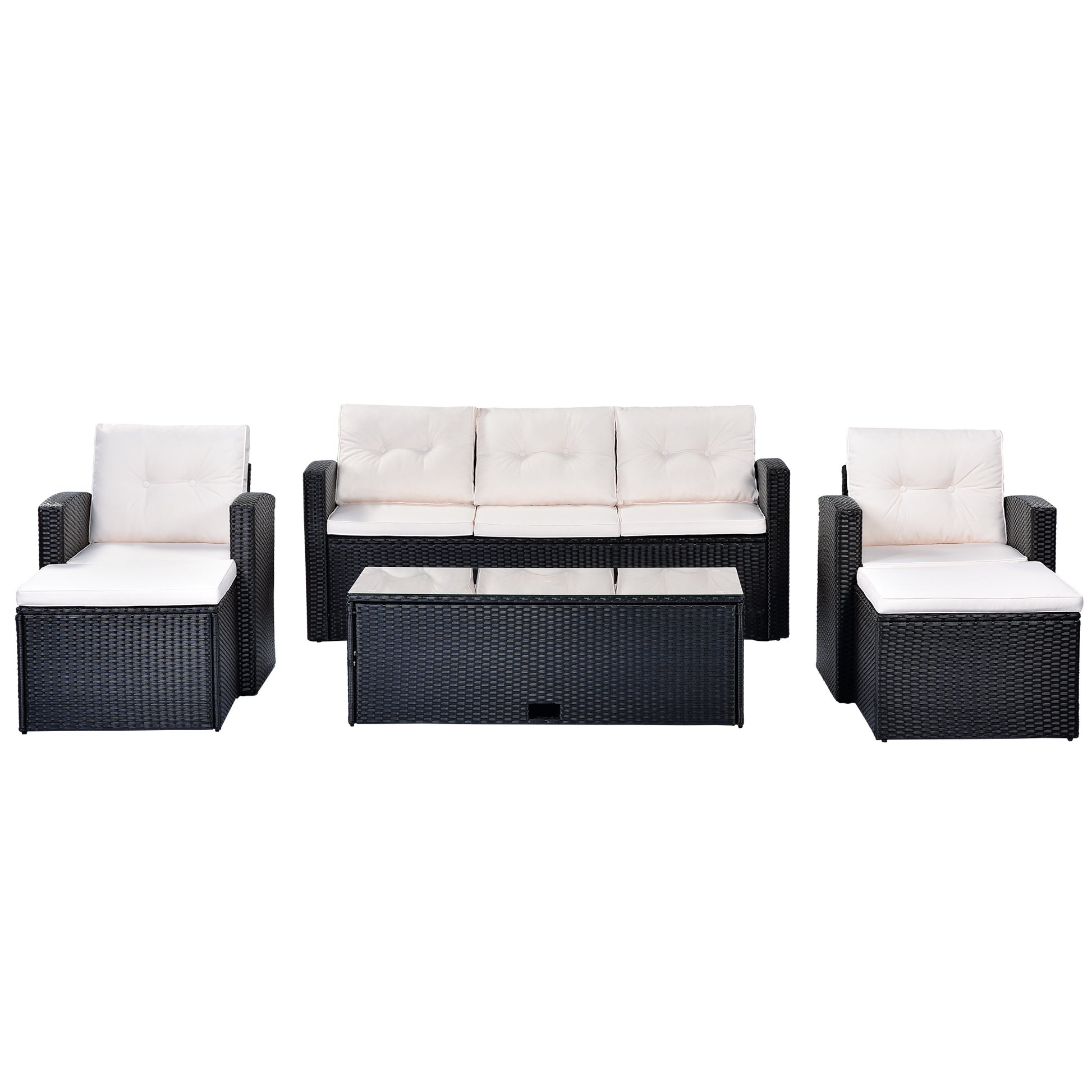 6-piece All-Weather Wicker - Free Shipping - Aurelia Clothing