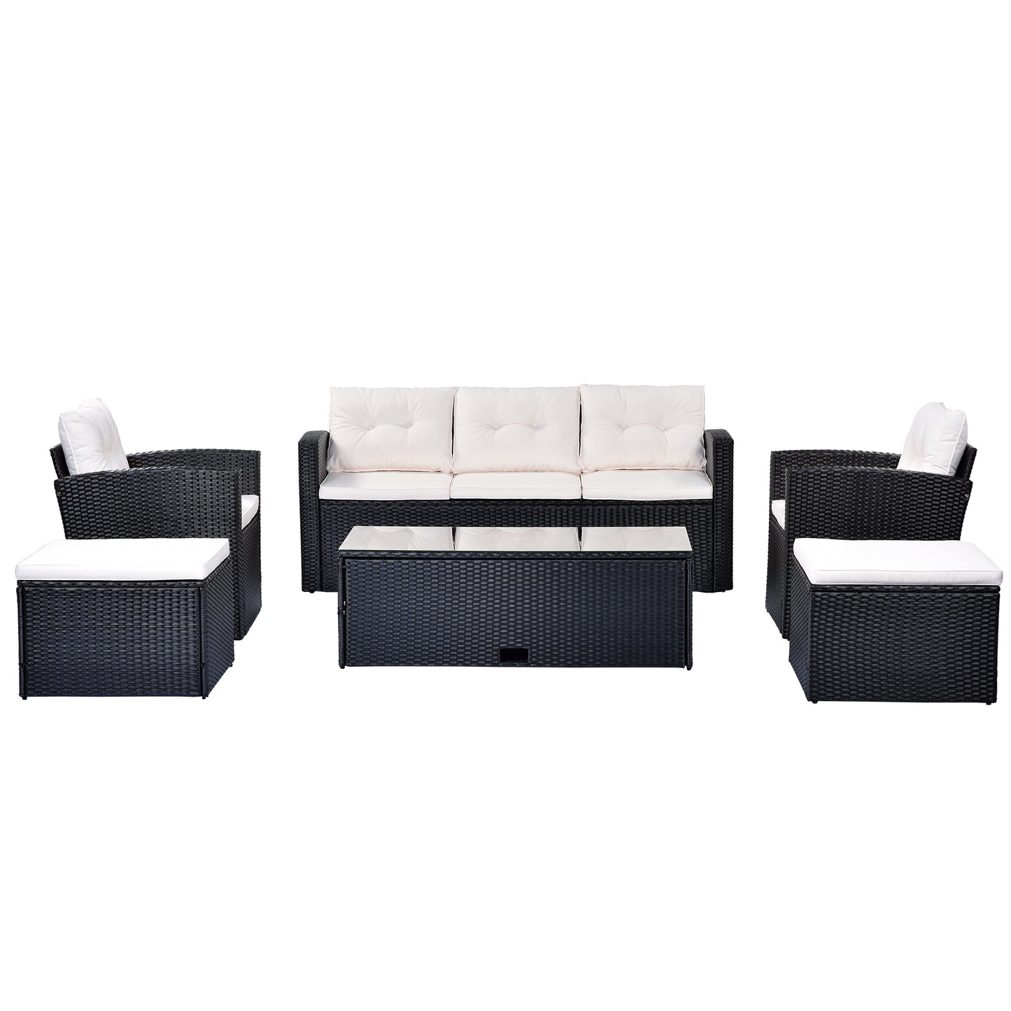 6-piece All-Weather Wicker - Free Shipping - Aurelia Clothing