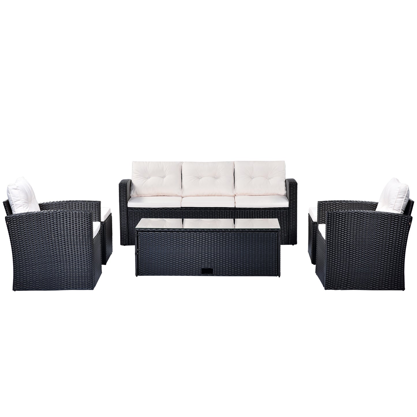 6-piece All-Weather Wicker - Free Shipping - Aurelia Clothing