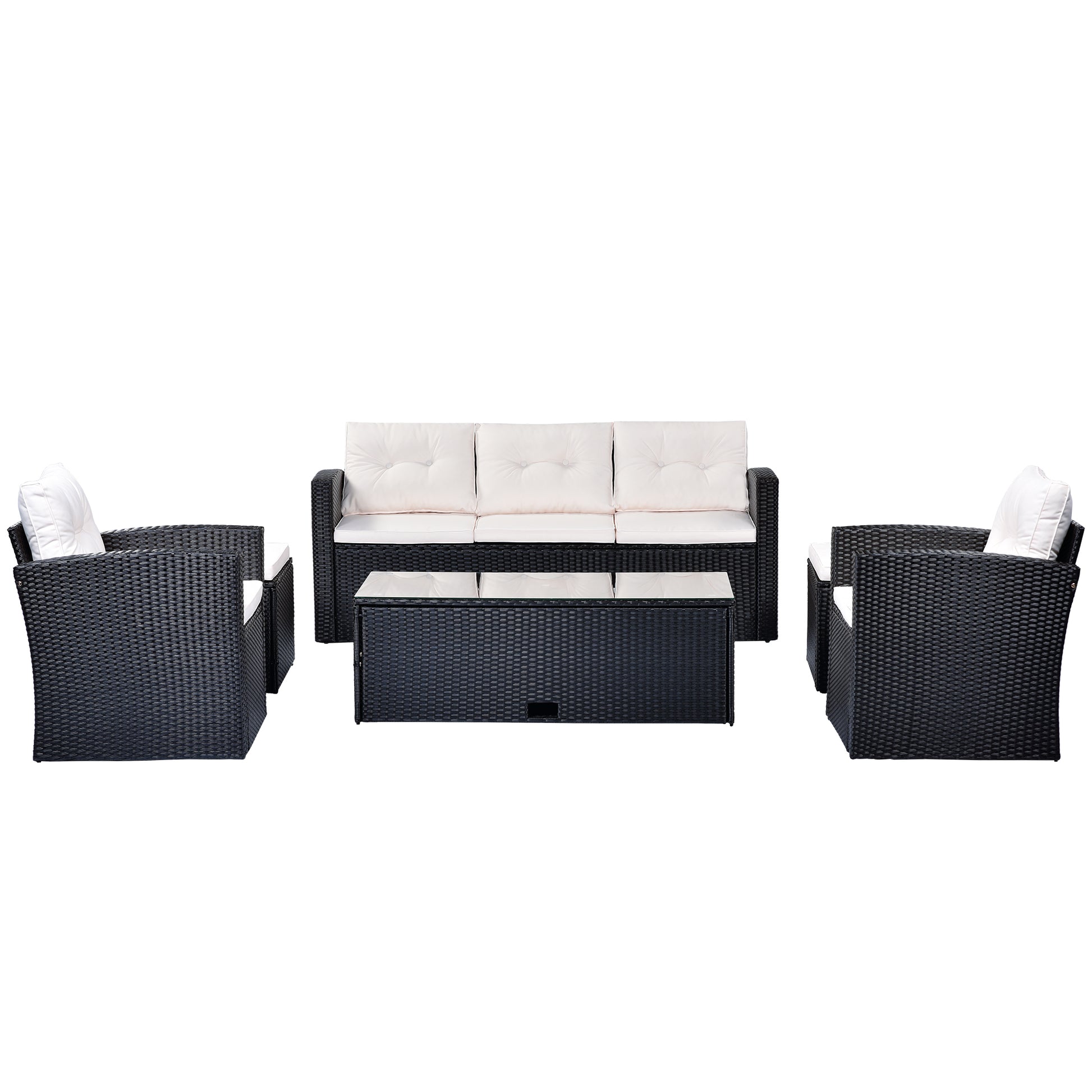 6-piece All-Weather Wicker - Free Shipping - Aurelia Clothing