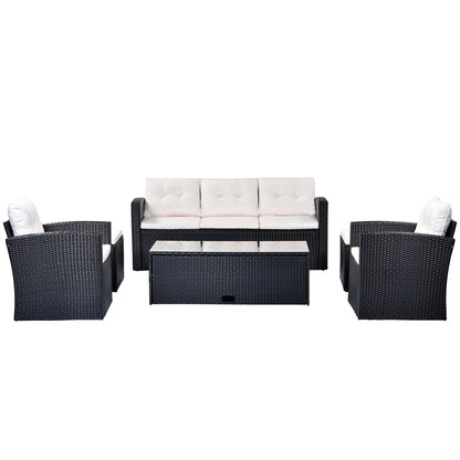 6-piece All-Weather Wicker - Free Shipping - Aurelia Clothing